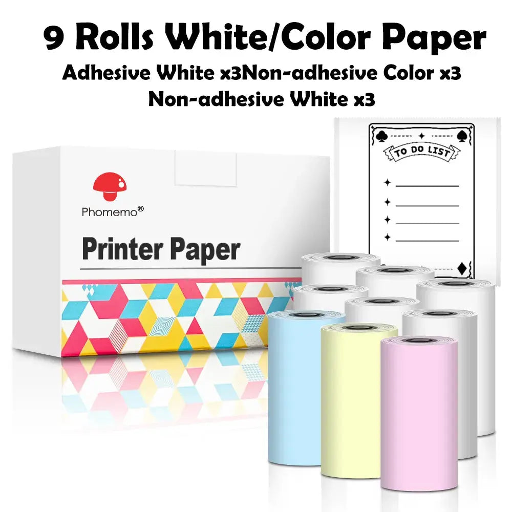 Phomemo T02 mini Drucker M02X Ersatzrollen: Selbstklebendes Transparentpapier für Etiketten, ideal für DIY-Fotos, Texte und Notizen Phomemo T02 mini Drucker M02X Ersatzrollen: Selbstklebendes Transparentpapier für Etiketten, ideal für DIY-Fotos, Texte und Notizen